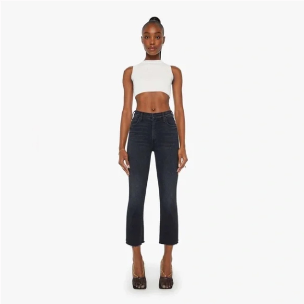 Mother The Hustler Ankle Fray Jeans in Encounters At Night 25 NWOT